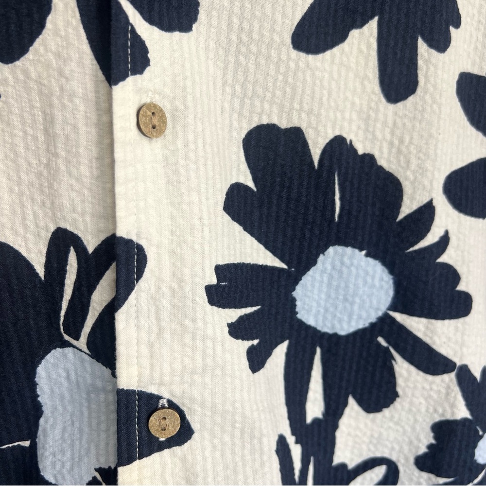 Folk Clothing Men’s retro floral cotton button down camp shirt vacation resort M - Picture 6 of 12